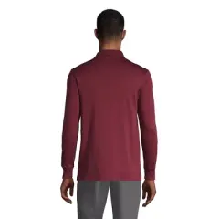 Lands' End Men's Long Sleeve Super Soft Supima Polo Shirt with Pocket