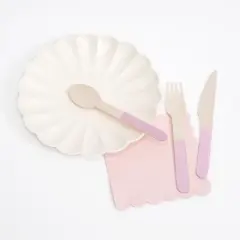 Meri Meri Pink Wooden Cutlery Set (Pack of 24)