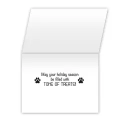 Happy Howlidays Dog Themed Holiday Christmas Greeting Cards and Green Envelopes - 25 pack