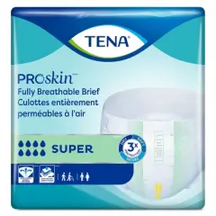 TENA ProSkin Super Incontinence Brief, Heavy Absorbency, Unisex, Medium, 28 Count, 2 Packs, 56 Total