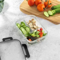 JoyJolt 3-Sectional Divided Food Prep Food Storage Containers with Lids - Set of 5