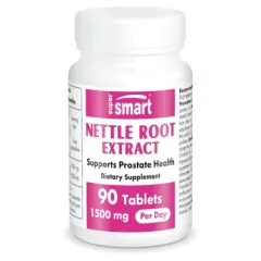 SuperSmart Nettle Root Extract 1500mg per Day - Stinging Nettle Root Extract 16:1 - Urtica Dioica Supplement | Non-GMO & Gluten Free - 90 Tablets
