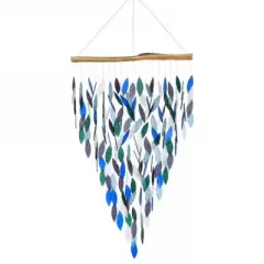 Home & Garden Premiere Pacific Windchime  -  One Windchime 45 Inches -  Handcrafted  -  Geblueg621  -  Glass  -  Multicolored