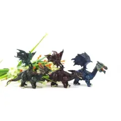 Insten Dragon 12 Pack Dragon Figurine Puzzles In Hatching Jurassic Eggs, 5 in