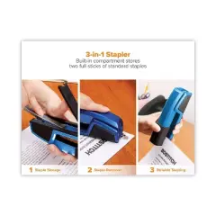 Bostitch Epic Stapler, 25-Sheet Capacity, Blue