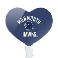 Monmouth University Official Hawks Heart Love Cupcake Picks Toppers Decoration Set of 6