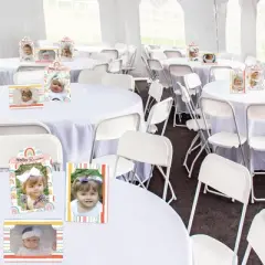 Big Dot of Happiness Hello Rainbow - Boho Baby Shower and Birthday Party 4x6 Picture Display - Paper Photo Frames - Set of 12