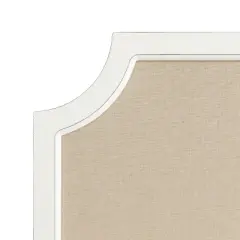 Kate and Laurel Hogan Framed Fabric Pinboard, 23.5x36, White