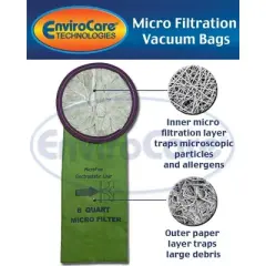 ProTeam 6 QT Backpacks Micro Filtration Vacuum Cleaner Dust Bags 10 Bags