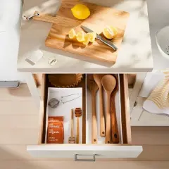 6"x16" Drawer Organizer White - Brightroom&trade;: Kitchen & Bathroom In-Drawer Flatware Storage, Dishwasher-Safe