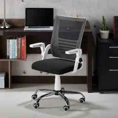 Erwin Cushioned Mesh Office Chair White - miBasics