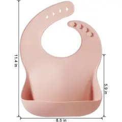 3 pack Silicone Bibs for Babies Toddlers Girls| Adjustable Waterproof BPA Free Soft Durable Bibs