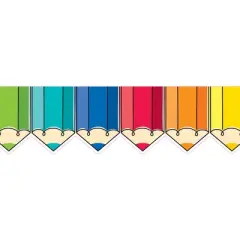 Creative Teaching Press&reg; Core Decor Colorful Doodle Pencils EZ Border, 48 Feet Per Pack, 3 Packs