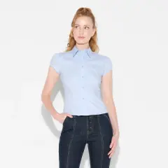 Women's Puff Sleeve Button-Down Shirt - Wild Fable&trade;