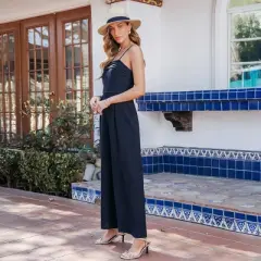 Women's Elegant Navy Jumpsuit for Effortless Style - Cupshe