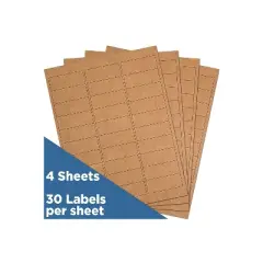 JAM Paper Laser/Inkjet Mailing Address Labels 1" x 2 5/8" Brown Kraft 4513701