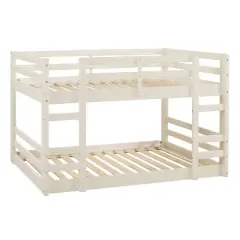 Twin Over Twin Indy Solid Wood Low Bunk Bed - Saracina Home
