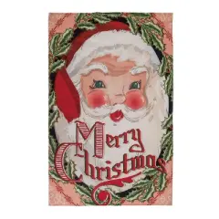 Transpac Merry Christmas Santa Tea Towel Cotton Kitchen Textile Multicolor Holiday Decor Perfect for Gifts and Tabletop Use