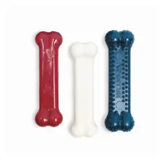 Nylabone Dura Chew Bones 3 Pack (Peanut Butter, Chicken & Bacon Flavor)