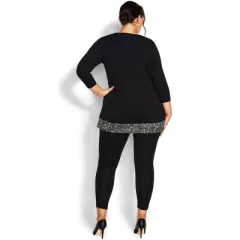 Women's Plus Size Alex Print Tunic - olive | AVENUE