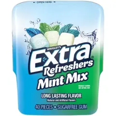 Extra Refreshers Sugar-Free Mint Gum Mix Chewing Gum - 40ct Bottle