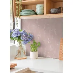 RoomMates Maisey Peel and Stick Wallpaper Pink: Removable Vinyl, Self-Adhesive, Abstract Pattern, 30.8 Sq Ft Coverage