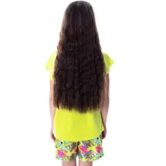 Scooby Doo Girls' Tie Dye Mystery Machine Shirt and Shorts Pajama Set Lime Green Tie Dye
