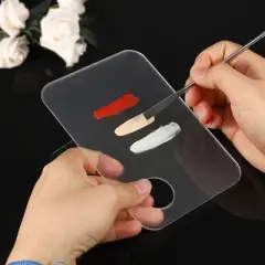 Unique Bargains Acrylic Cosmetic Makeup Palette Foundation Blending Tool Cosmetic Makeup Palette for Mixing Clear 1 Set