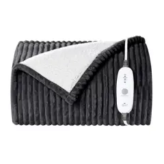 Hyleory Electric Fleece and Flannel Heated Throw Blanket with Two Size