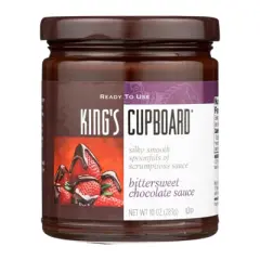 King's Cupboard Bittersweet Chocolate Sauce - Case of 12/10 oz