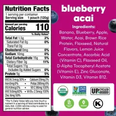NOKA Blueberry Acai Superfood Smoothie + Brain Support Pouches - 16.9oz/4ct