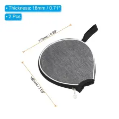 Unique Bargains Table Tennis Racket Case Half Soft Cover Bag for Sports Accessories 2pcs