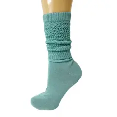 Slouch Socks for Women, Cotton Lightweight Breathable, Knee High or Scrunch, 1 Pair, Fits Shoe Sizes 5-10