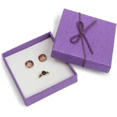 12 Pack 4 Colors Jewelry Gift Boxes with Lids and Ribbon Bows for Display Rings, Earrings, Necklaces and Bracelets