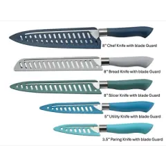 Dura Culina&reg; 14-Piece Kitchen Knife & Flexible Cutting Board Set - Multicolored