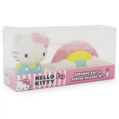 Silver Buffalo Sanrio Hello Kitty and Rainbow Ceramic Salt and Pepper Shaker Set