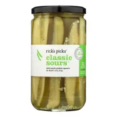 Rick's Picks Classic Sours Pickle Spears - Case of 6/24 oz