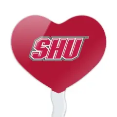 Sacred Heart University Primary Logo Heart Love Cupcake Picks Toppers Decoration Set of 6