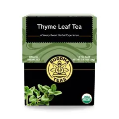 Buddha Teas Organic Thyme Leaf Tea - Case of 6/18 Bags