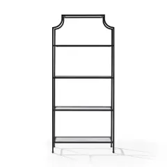 80" Aimee Glass Etagere Oil Rubbed Bronze - Crosley