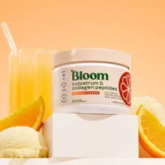 BLOOM NUTRITION Colostrum & Collagen Peptides Powder - Orange Cream - 4.23oz/25 Servings