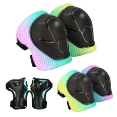 Evita Kids Protective Gear Set - Knee Pads Elbow Pads with Wrist Guards for Ages 3-12