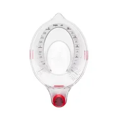 OXO 2 Cup Angled Measuring Cup: Clear Plastic, Dishwasher-Safe, Lifetime Warranty, 7" Width, 4.1" Height