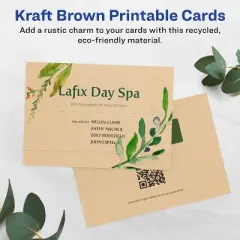 Avery Printable Rectangle Postcards, 3.5" x 5", Kraft Brown Cardstock, Print-to-the- Edge, Laser/Inkjet Cards, 40 Total