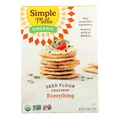 Simple Mills Everything Seed Flour Crackers - Case of 6/4.25 oz