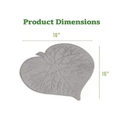 Leaf Garden Stepping Stone | Decorative Walkway Stepping Stones for Outdoor Garden Flowerbed & Lawn Yard Pathway | Weatherproof & Anti-Slip Rubber