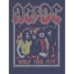 AC/DC World Tour 1979 Navy Blue Boy's Short-Sleeve T-shirt