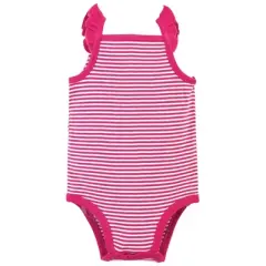 Touched by Nature Baby Girl Organic Cotton Bodysuits 5pk, Bright Butterflies