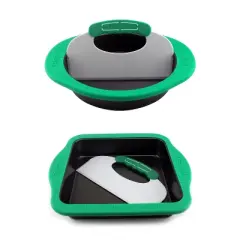 BergHOFF Perfect Slice Non-stick Carbon Steel 9 inches Cake Pans with Silicone Sleeve and Tool