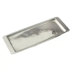 Jiallo  Stainless Steel Hammered Rectangular Tray 13.75"L x 4.5" W